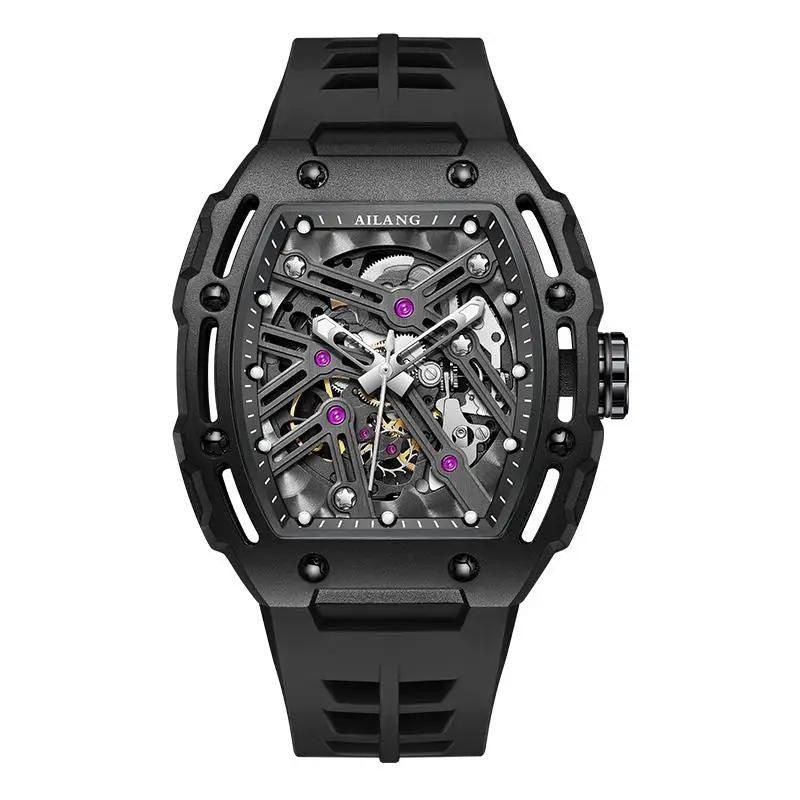 Relógio masculino 7SUIT Athlos com caixa em aço inoxidável, mostrador técnico exposto, pulseira ajustável e resistência à água. Perfeito para estilo e performance no dia a dia.
